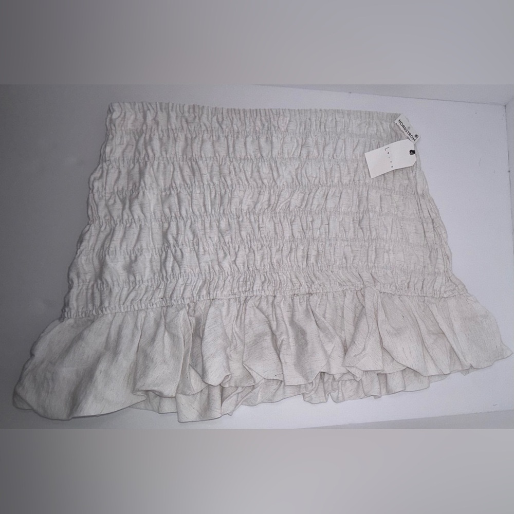Leith White Ruffle Tiered Mini Skirt -Size L NWT - Picture 4 of 6
